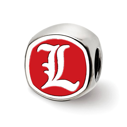 Sterling Silver University of Louisville Double-sided Bead