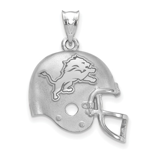 Detroit Lions Football Helmet Pendant Sterling Silver