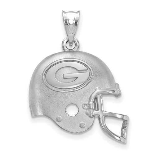 Green Bay Packers Football Helmet Pendant Sterling Silver