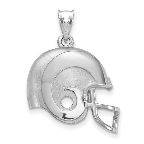 Los Angeles Rams Football Helmet Pendant Sterling Silver