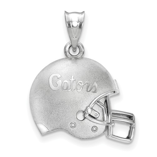 Sterling Silver 3/4in University of Florida Football Helmet Pendant