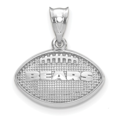 Chicago Bears Football Pendant Sterling Silver