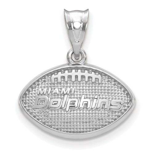 Miami Dolphins Football Pendant Sterling Silver