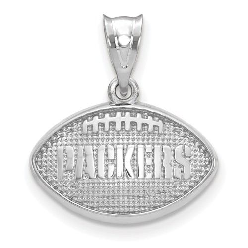 Green Bay Packers Football Pendant Sterling Silver