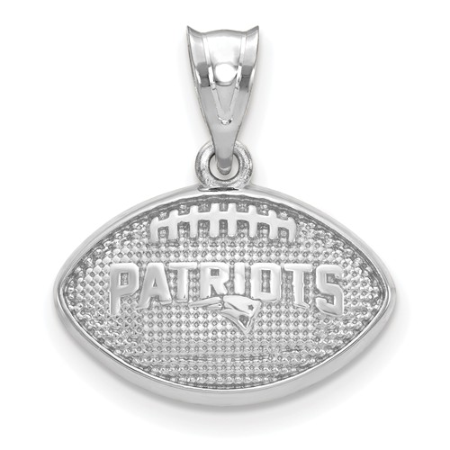 New England Patriots Football Pendant Sterling Silver