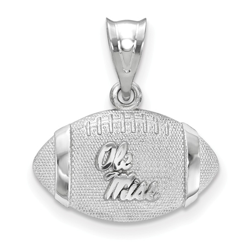 University of Mississippi Ole Miss Football Pendant Sterling Silver