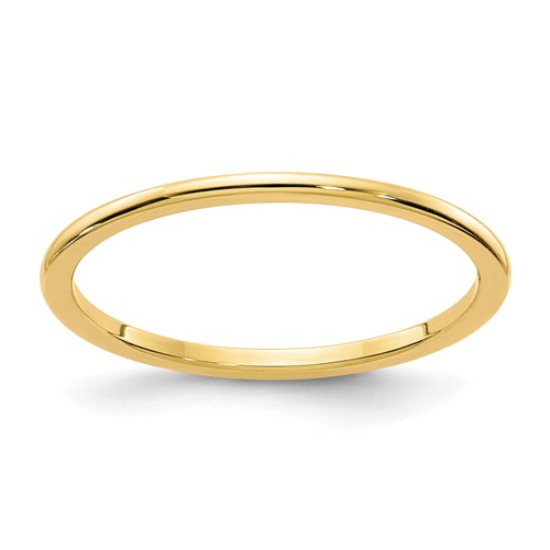 14k Yellow Gold Classic Stackable Ring with Polished Finish 1.2mm