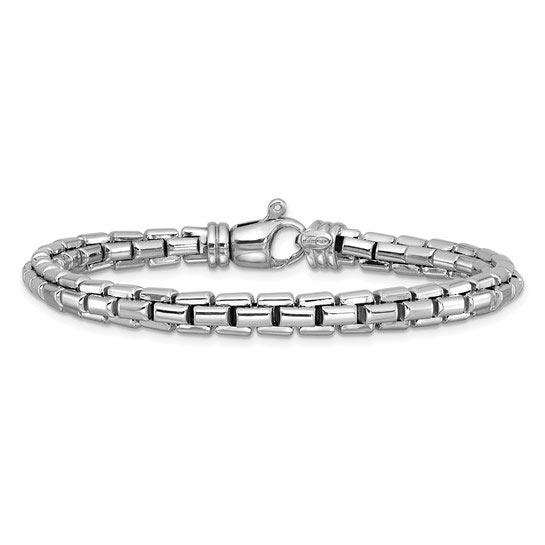 Sterling Silver Ladies' Fancy Box Link Bracelet 7.5in