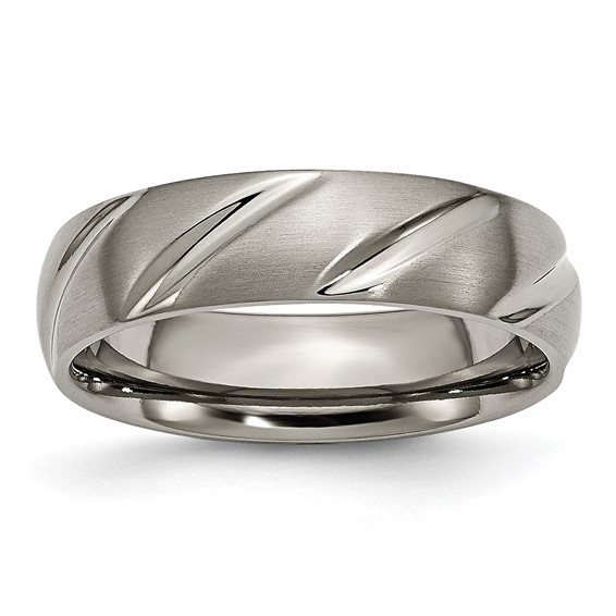 Titanium Ring with Swirl Design 6mm