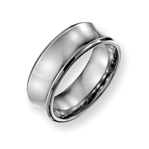 Titanium Concave 8mm Wedding Band