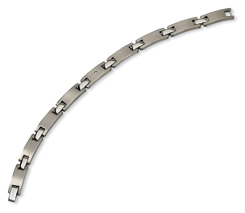 Titanium Diamond Accent Bracelet 8.5in