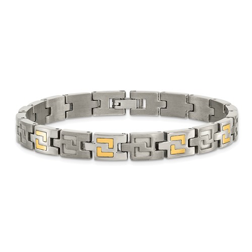Titanium 14k Inlay Bracelet 8.5in