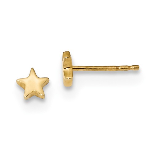 14kt Yellow Gold Star Stud Earrings