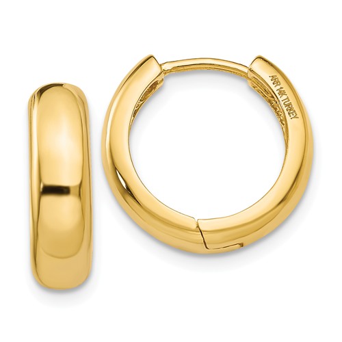 14kt Yellow Gold 5/8in Huggie Earrings 3.5mm