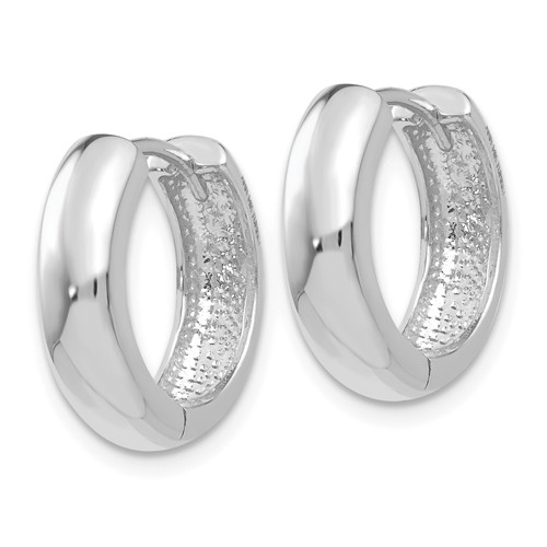 14kt White Gold 5/8in Huggie Earrings 5mm