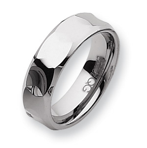 8mm Tungsten Ring with Facets