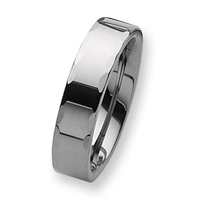 6mm Tungsten Ring with Facets