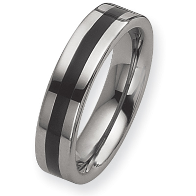 6mm Tungsten Ring with Enamel