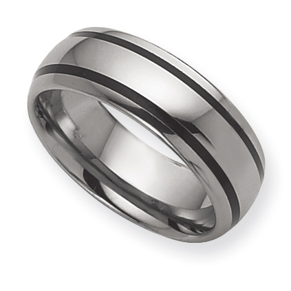 8mm Tungsten Ring with Enamel