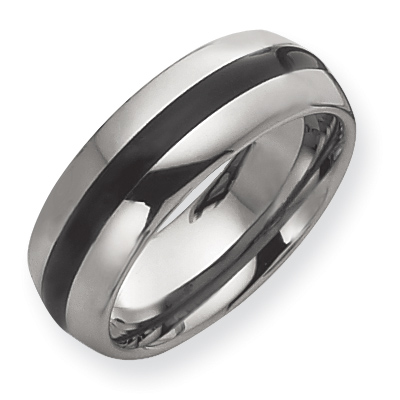 8mm Tungsten Ring with Enamel