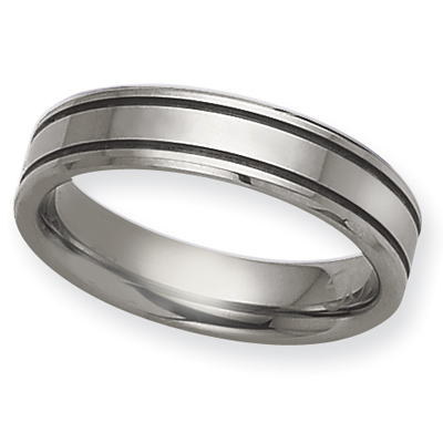 6mm Tungsten Ring with Grooves