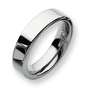6mm Tungsten Ring with Rounded Edges - Size 13