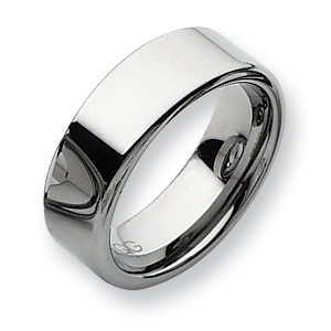 8mm Tungsten Ring with Rounded Edges - Clearance