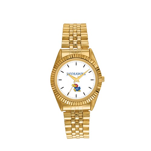 University of Kansas Men's Pro Gold-tone Stainless Steel Watch