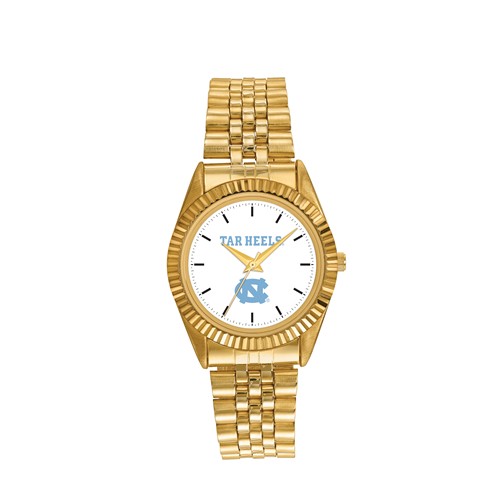 Univ of North Carolina Men's Pro Gold-tone Stainless Steel Watch