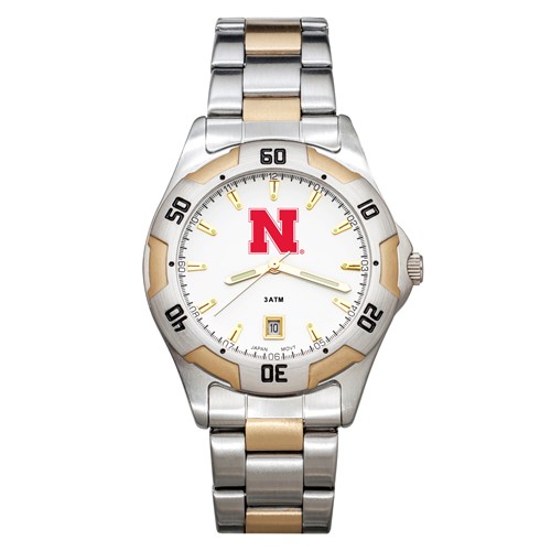 University of Nebraska Men's AllPro Twotone Watch UNE253