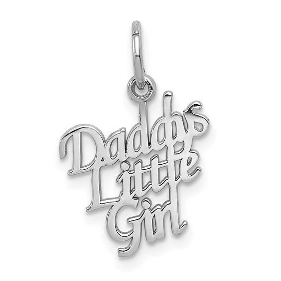 14kt White Gold Daddy's Little Girl Charm