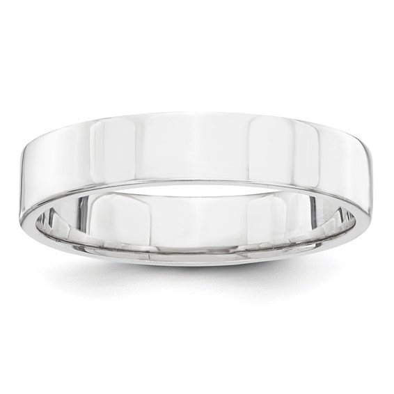 14kt White Gold 4mm Flat Wedding Band