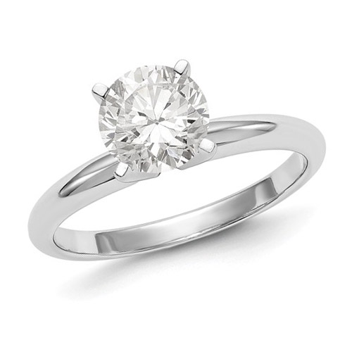 2 ct Pure Light Moissanite Solitaire Ring 4-Prong 14k White Gold