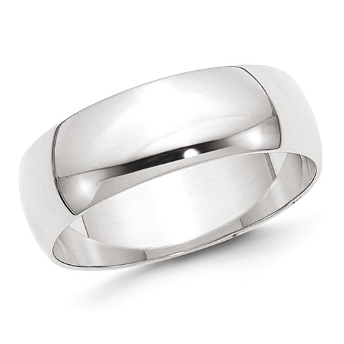 14kt White Gold 7mm Classic Light Wedding Band