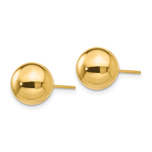 14kt Yellow Gold 9mm Ball Post Earrings