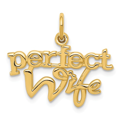 14k Yellow Gold Perfect Wife Charm