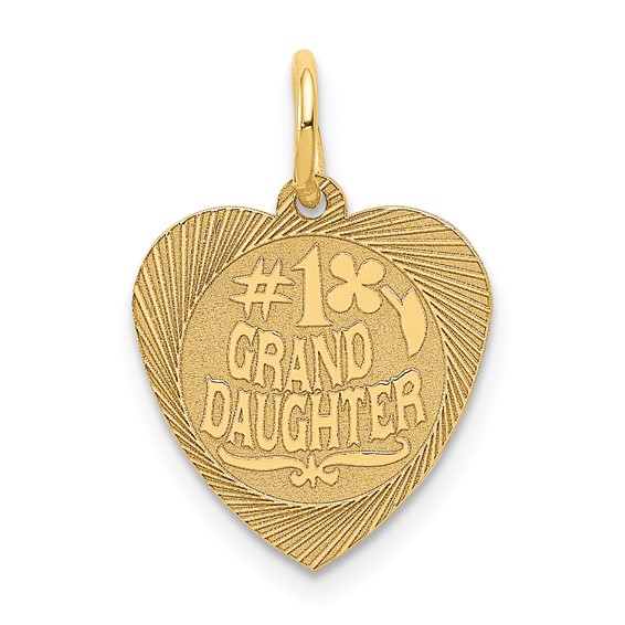 14kt Yellow Gold #1 Granddaughter Charm
