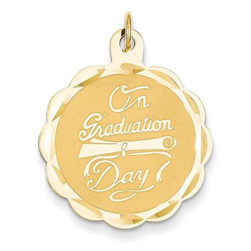 14kt Yellow Gold 7/8in On Graduation Day Diploma Charm