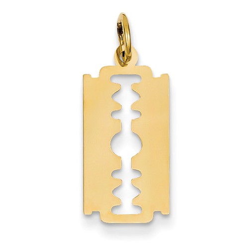 14kt Yellow Gold Razor Blade Pendant