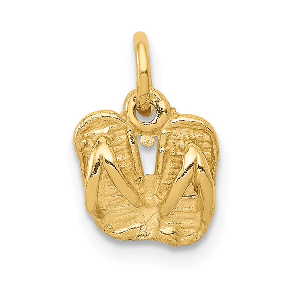 14kt Yellow Gold Polished Sandals Charm