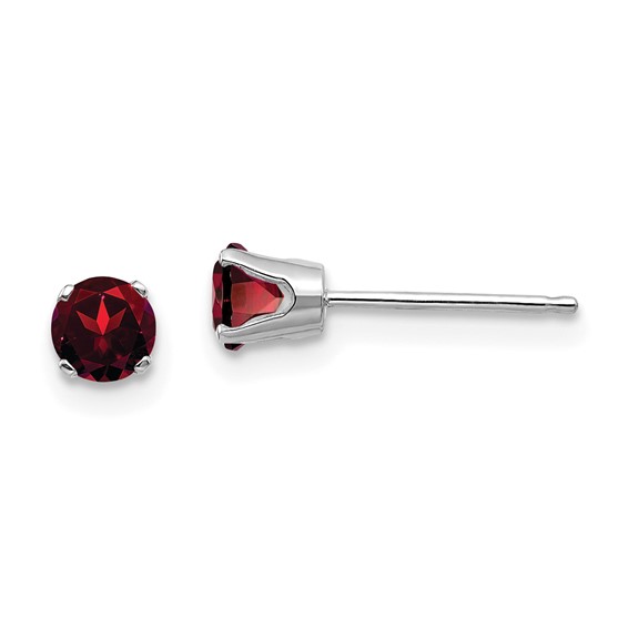 14kt White Gold 2/3 ct tw Garnet Stud Earrings