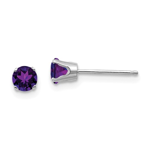 14kt White Gold 2/5 ct tw Amethyst Stud Earrings