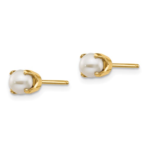 14kt Gold 4mm Freshwater Cultured Pearl Stud Earrings