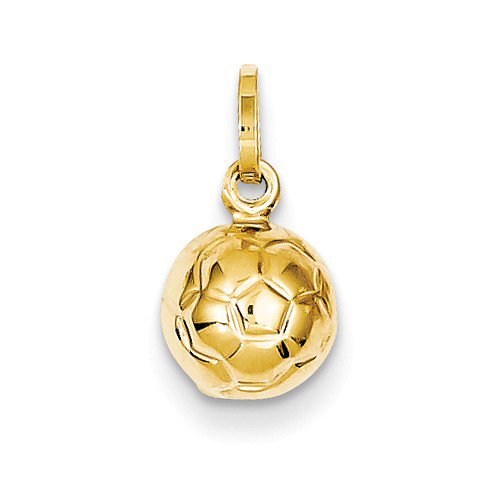 14kt Yellow Gold 3-D Mini Soccer Charm