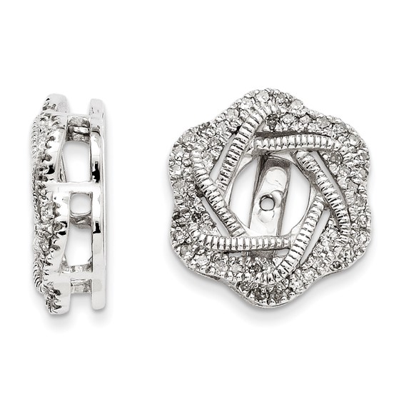 14kt White Gold 1/3 ct Diamond Knot Earring Jackets EJM5321033WA