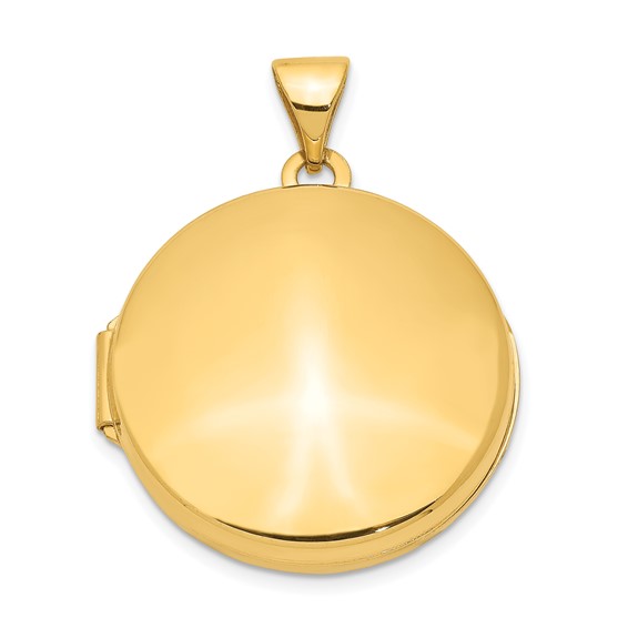 14kt Yellow Gold 3/4in Round Domed Locket