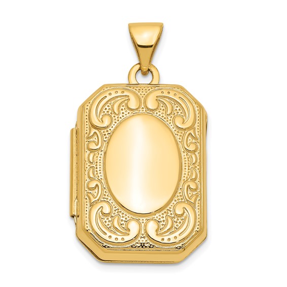 14kt Yellow Gold 7/8in Rectangle Locket