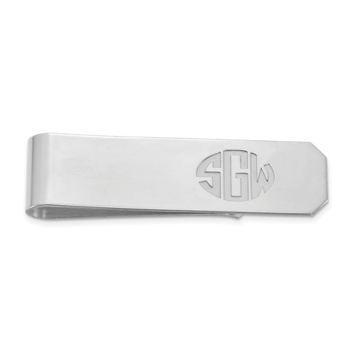 Sterling Silver Monogram Money Clip