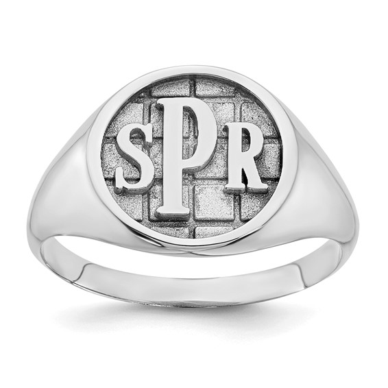 Sterling Silver Monogram Signet Ring