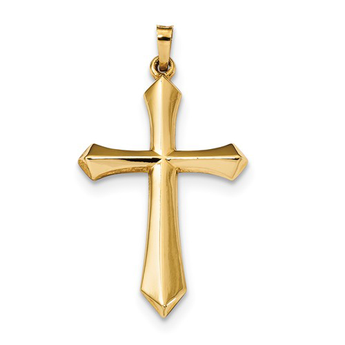 14kt Yellow Gold 1 1/4in Passion Cross Pendant